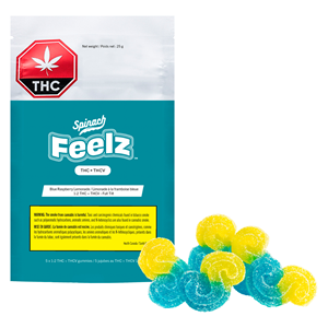 Spinach FEELZ - THC+THCV Blue Raspberry Lemonade (Full Tilt) Gummies - 5 Pack
