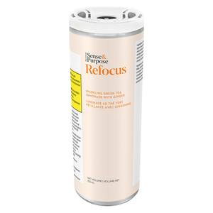 Sense & Purpose - Refocus: Sparkling Green Tea Lemonade with Ginger - 355ml