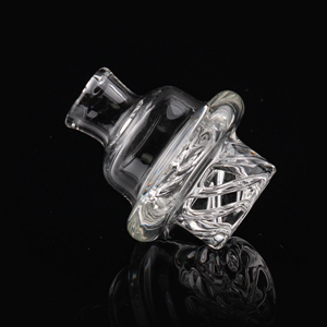 Carb Caps - Clear Spinning Glass Carb Cap - Assorted Colours
