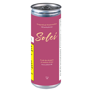 Solei - Dragonfruit Watermelon CBD Sparkling Beverage - 355ml