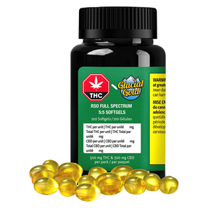 Glacial Gold - RSO Full Spectrum 5:5 Softgels - 100 Caps