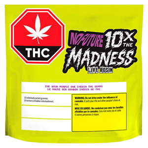 No Future - 10X The Madness The Sour Purple One - Live Rosin Indica - 10 Pack